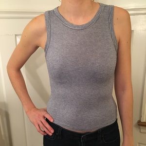 Brandy Melville fitted blue and white stripe tank